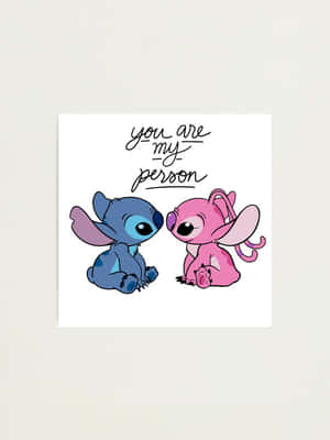 Stitch And Angel, The Perfect Couple Wallpaper