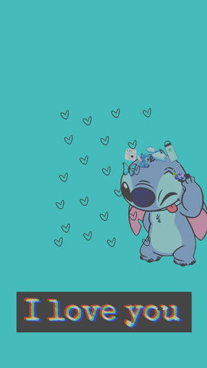 Stitch I Love You Wallpaper