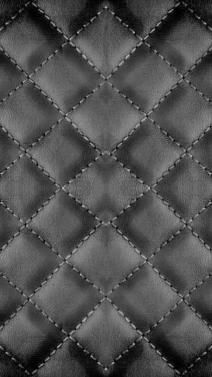 Stitched Upholstery Made Of Black Leather Iphone Wallpaper