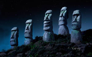 Stone Faces At The Bing Natural Conservation Center Wallpaper