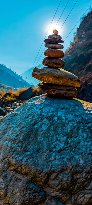 Stone Pile Iphone X Nature Wallpaper