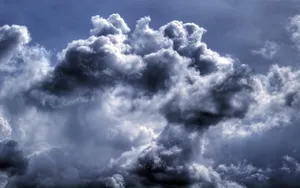 Stormy Dark Blue Clouds Wallpaper