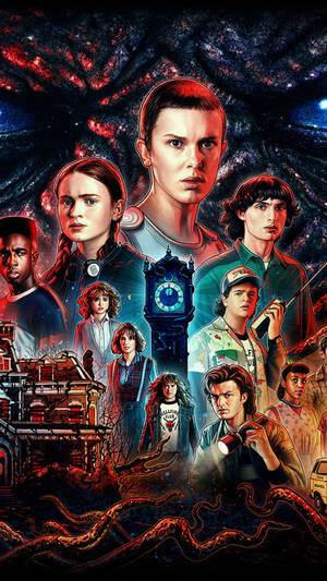 Stranger Things 4 Cast Digital Art Wallpaper