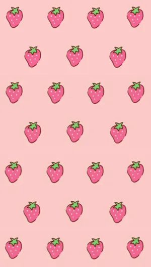 Strawberry Aesthetic Iphone Screen Wallpaper