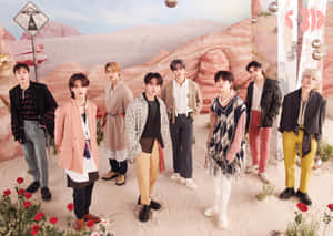 Stray Kids Desert Rose Concept Photo Wallpaper