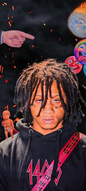 Striking Aesthetics And Flow: A Rapper On The Stage Wallpaper