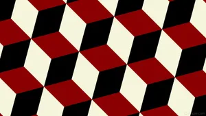 Striking Black, White And Red Stripes Wallpaper