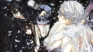 Striking Contrast Of Light And Dark In Vampire Knight Anime Series Wallpaper