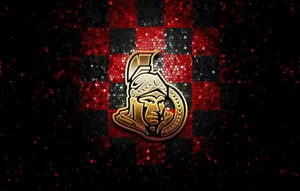 Striking Golden Ottawa Senators Logo Wallpaper