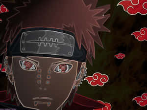 Striking Image Of Pain Akatsuki In Mid-action Wallpaper