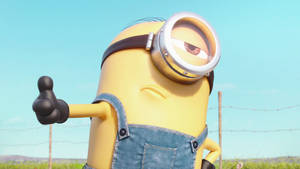 Stuart Tries To Hitch A Ride Minion Desktop Wallpaper