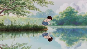 Studio Ghibli Scenery Of Water Reflection Wallpaper
