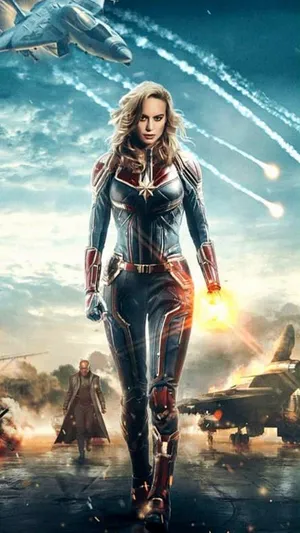Stunning Captain Marvel Iphone Wallpaper
