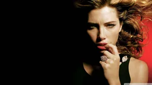 Stunning Jessica Biel In A Passionate Photoshoot Wallpaper