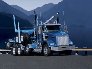 Stunning Metallic Blue Kenworth Truck Wallpaper
