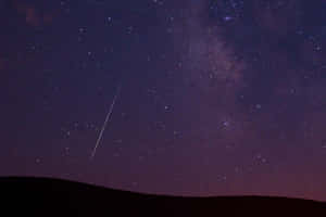 Stunning Meteor Shower In Night Sky Wallpaper