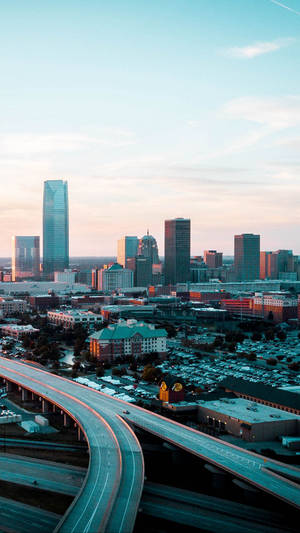 Stunning Oklahoma City Skyline Phone Wallpaper