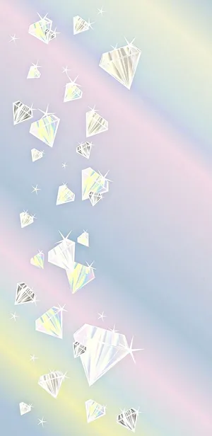 Stunning Pastel Crystal Glittering In The Starlight Wallpaper