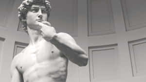 Stunning Sculpture Of David Of Michelangelo Wallpaper