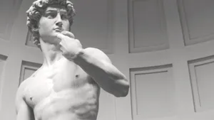 Stunning Sculpture Of David Of Michelangelo Wallpaper