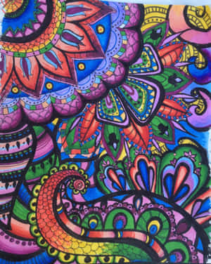 Stunning Stained Glass Artwork Created With Permanent Markers Wallpaper