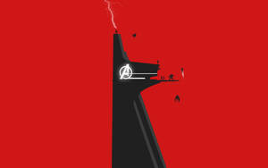 Stunning Stark Tower Avengers Logo Wallpaper