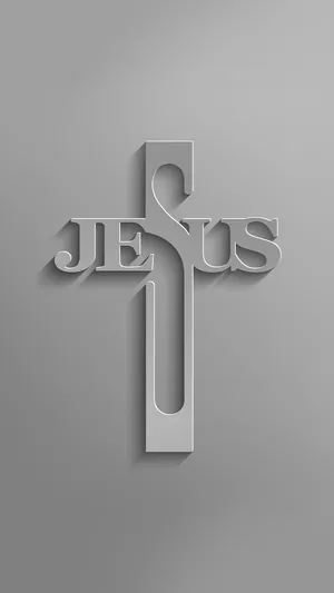 Stylised Cross Jesus Phone Wallpaper