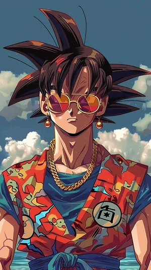 Stylish Anime Character Gucci Outfit Wallpaper
