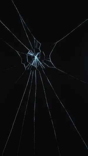 Stylish Cracks Made Of Broken Glass Wallpaper