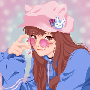 Stylish Dva Fan Art Wallpaper