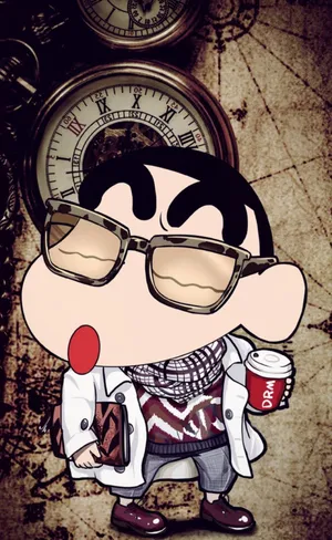 Stylish Fashion Of Shin Chan Iphone Wallpaper