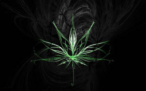 Stylized Weed Leaf Artwork Wallpaper