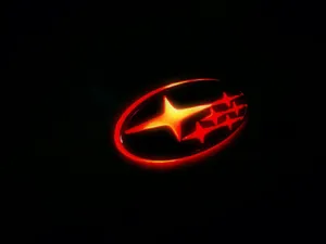 Subaru Logo Glowing Red Wallpaper