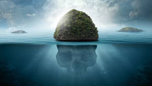 Submerged Skull Fantasy Island Wallpaper