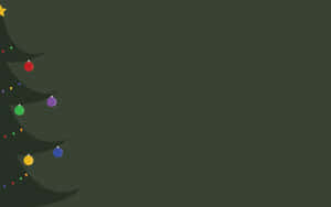 Subtle Festivity - A Minimalist Christmas Desktop Wallpaper