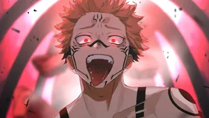 Sukuna Sticking His Tongue Out 4k Wallpaper