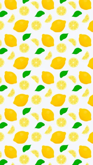 Summer Iphone Lemon Pattern Wallpaper