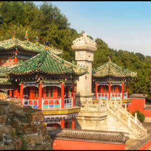 Summer Palace Beautiful Facade Wallpaper