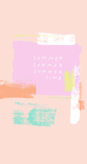 Summer Time Iphone With Paint Streaks Wallpaper