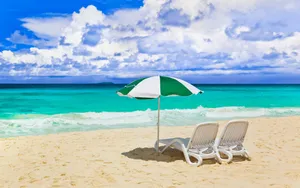 Summertime Beach Seat Wallpaper