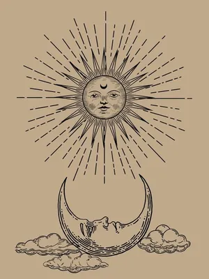 Sun And Moon Embracing The Sky Wallpaper