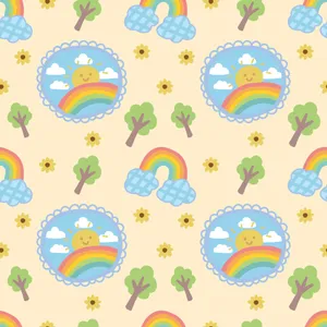 Sun And Rainbows Cute Things Wallpaper