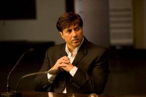 Sunny Deol In Black Suit Wallpaper