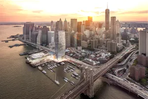 Sunset Sky At South Street Seaport Wallpaper