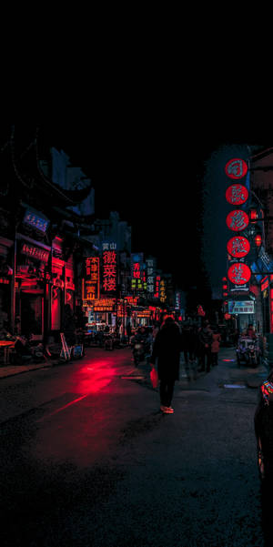 Super Amoled Asian Street Wallpaper