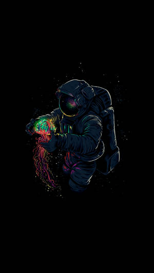 Super Amoled Astronaut Jellyfish Wallpaper