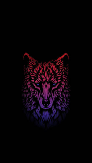 Super Amoled Ultraviolet Wolf Wallpaper