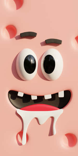 Super Cool 3d Drooling Patrick Star Wallpaper