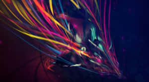 Super Cool Colorful Fantasy Art Lines Wallpaper