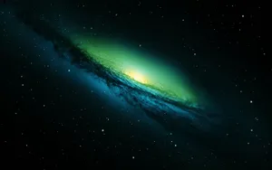 Super Cool Green Galaxy Universe Wallpaper
